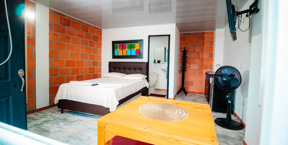 Habitación amoblada en girón para hospedaje. Hotel ecológico green apartment